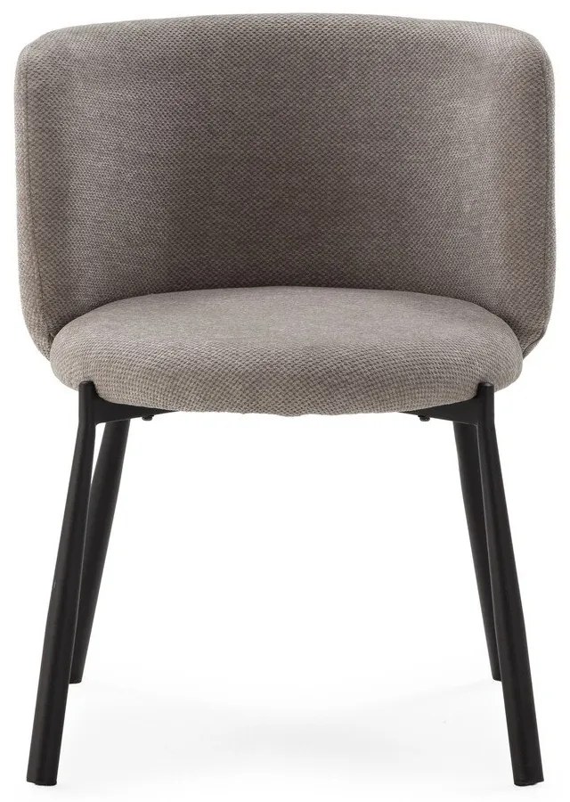 Sivé čalúnené jedálenské kreslá v súprave 2 ks Ginny – MOME