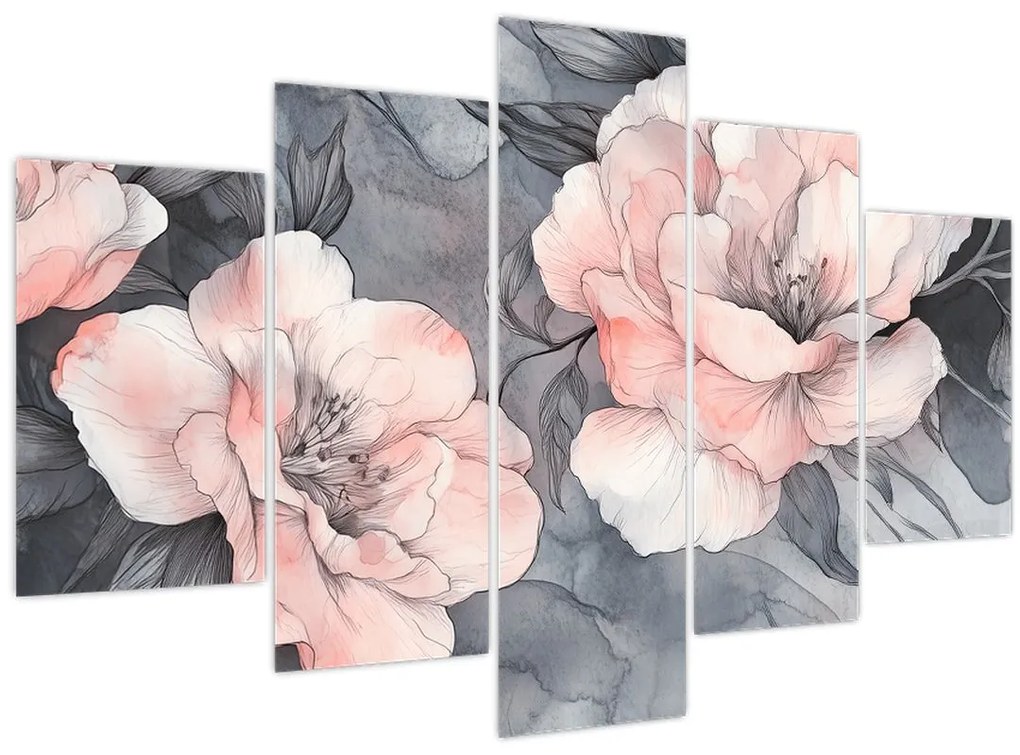 Obraz - Séria kvetov (150x105 cm)