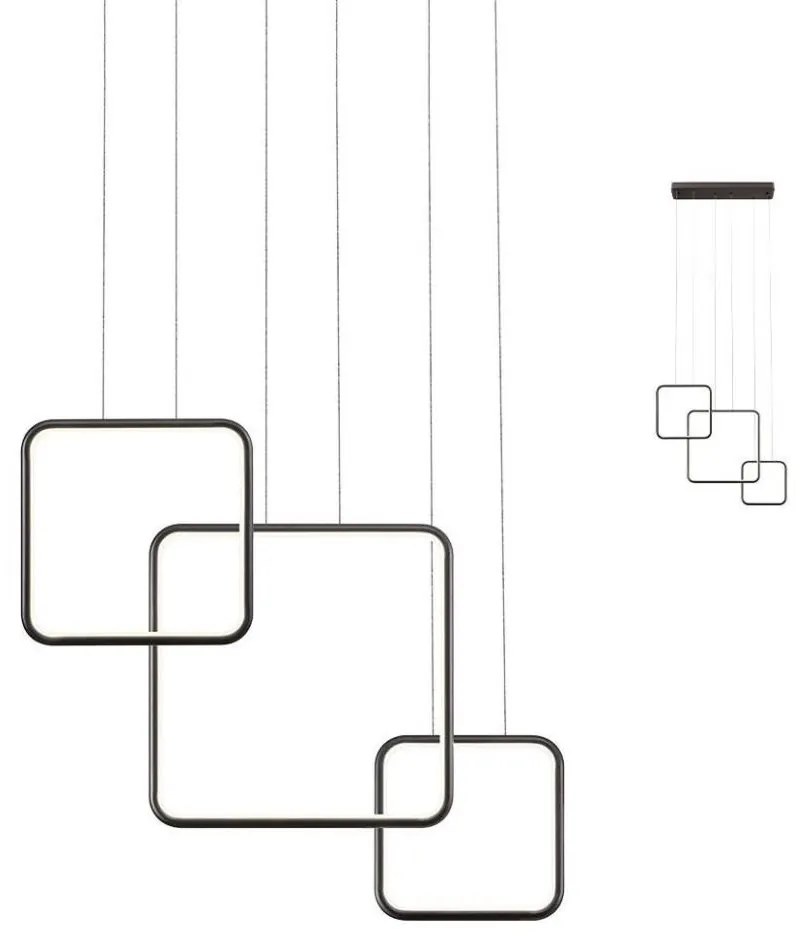Redo 01-2098 - LED Stmievateľný luster na lanku THAI LED/66W/230V 3000K čierna