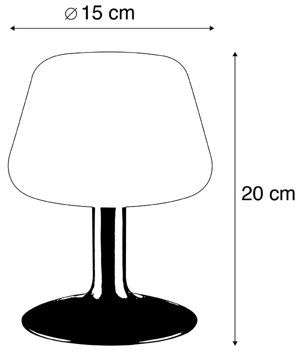 Stolná lampa z ocele s 3-stupňovým dotykovým stmievačom vrátane LED - Tilly