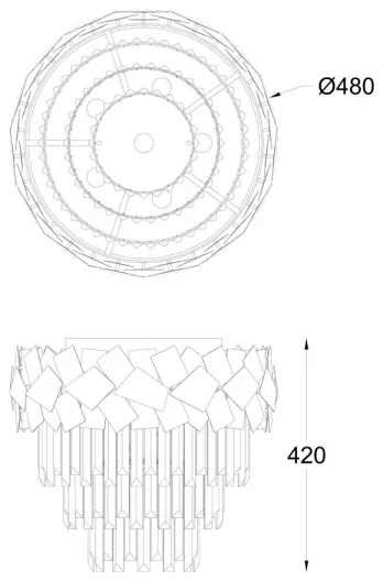 Brilagi - LED krištáľové stropné svietidlo MIRAGE 6xE14/40W/230V