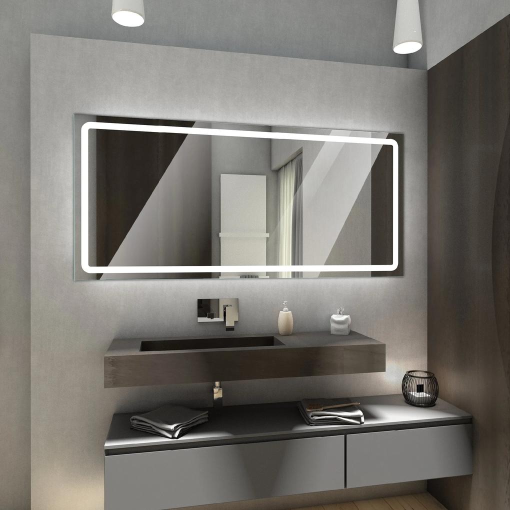 HOUSTON zrcadlo s LED osvětlením 120 diod na metr Barva podsvícení zrcadla: dual white s dotykovým vypínačem, Šířka (cm): 50, Výška (cm): 50