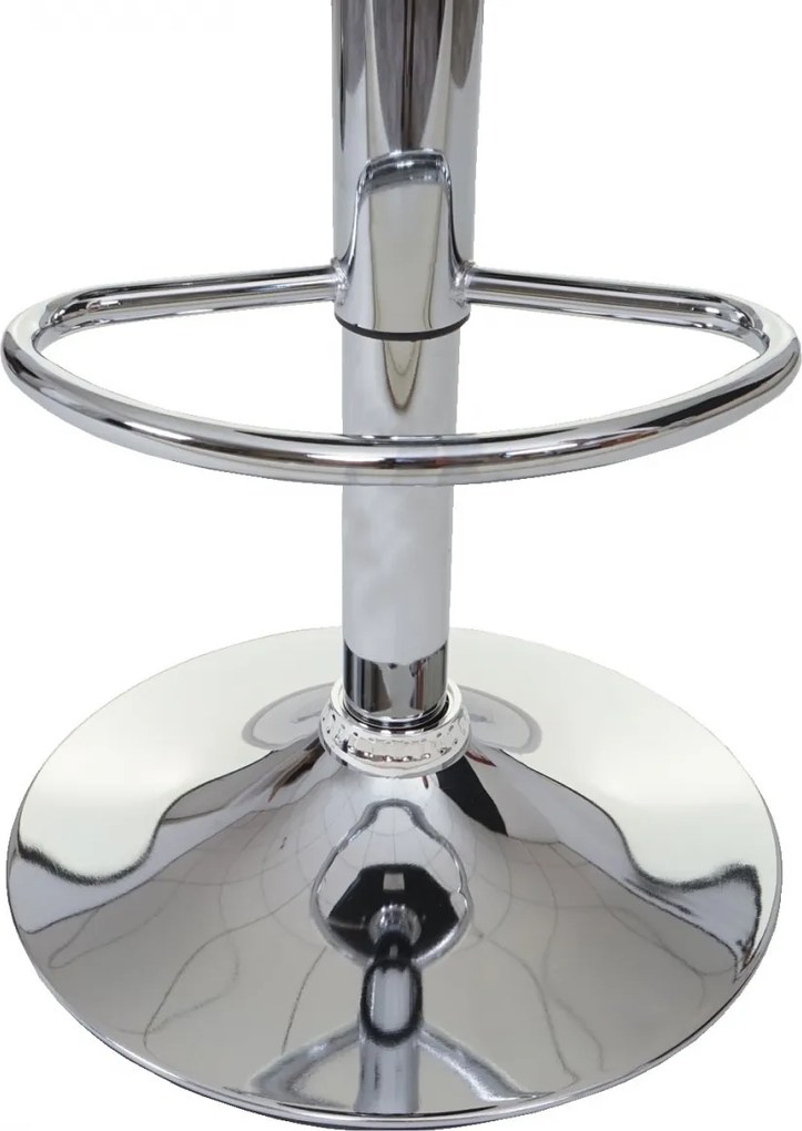 2x Barová stoličkaHWC-G26, polyratan / chróm - hnedá