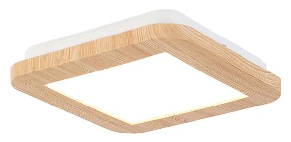Stropné svietidlo natural 17 cm štvorcové vrátane LED 3-stupňovo stmievateľné - Linda
