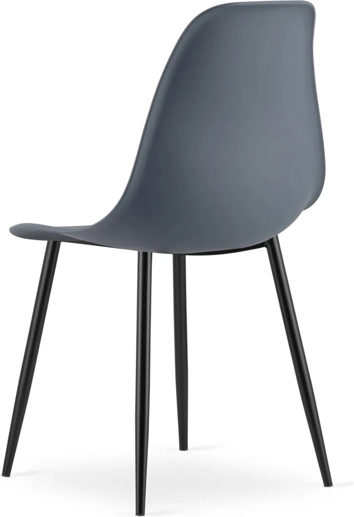 AKCIA Bridlicovo sivá stolička OSAKA s čiernymi nohami II. akosť