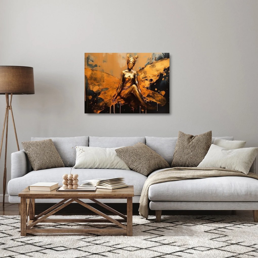 Sklenený obraz - Abstrakcia víly (70x50 cm)