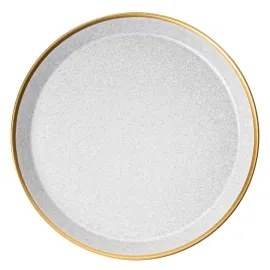 Jedálna súprava 16 ks, sivá/zlatá, porcelán