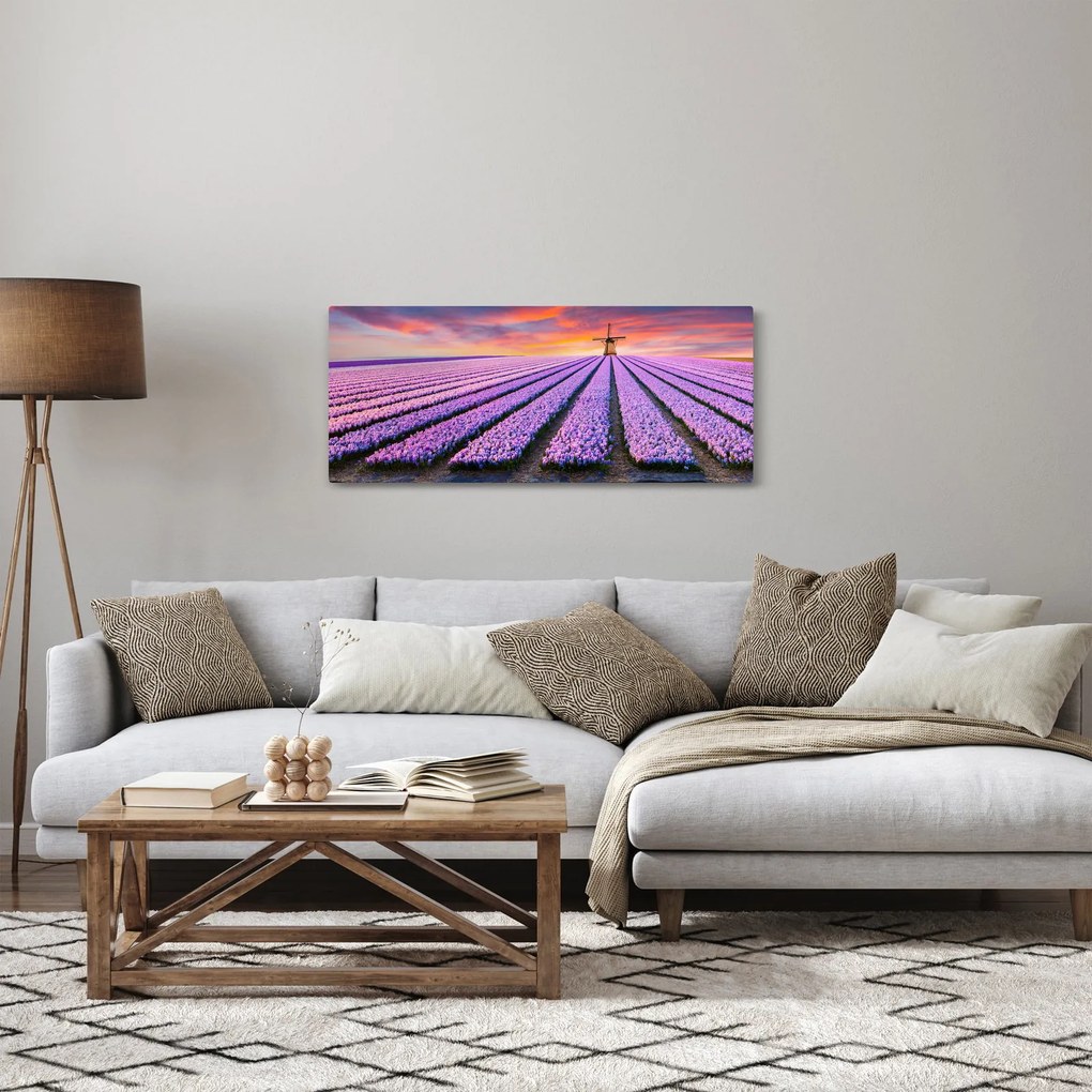 Obraz - kvetinová farma (120x50 cm)