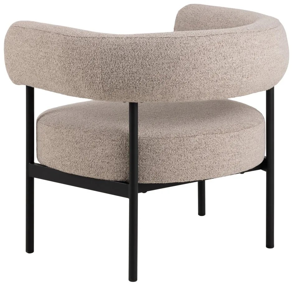 Béžové kreslo z textílie buklé Oakfield – Actona