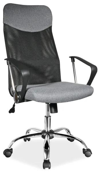 Kancelárska stolička polohovateľná - čierno/sivá