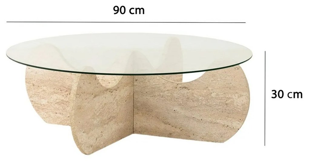 Konferenčný stolík Hima Travertine