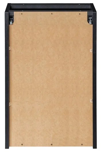 Závesná kúpeľňová skrinka Nova Black s košom na bielizeň 81-40-1D čierna