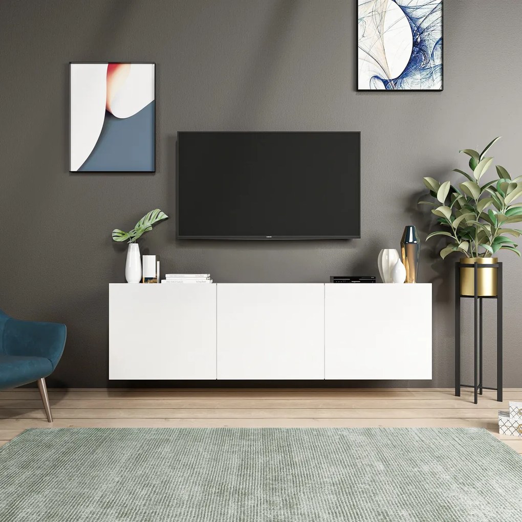 TV stolík Biely