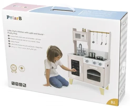Detská kuchynka s tabuľou Viga 44082 PolarB ružová