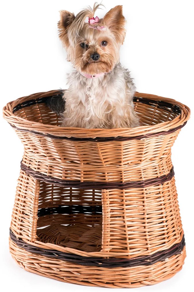 Domček pre zvieratá prútený s prúžkom Talo VI.š. 50 x hl. 37 x v. 45(cm)