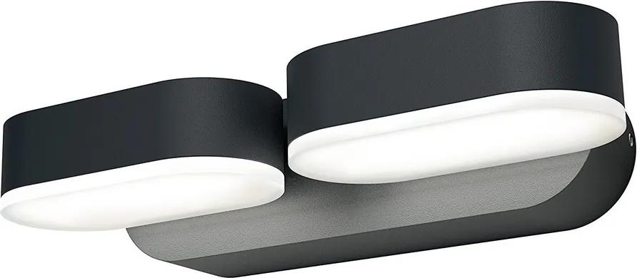 Osram Osram - LED Vonkajšie nástenné svietidlo ENDURA 2xLED/13W/230V IP44 antracit P22514