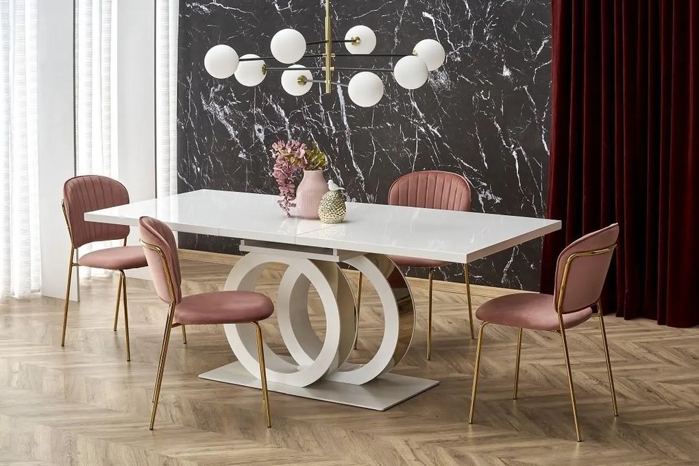 HALMAR, GALARDO elegantný rozkladací jedalenský stôl 160-200 cm