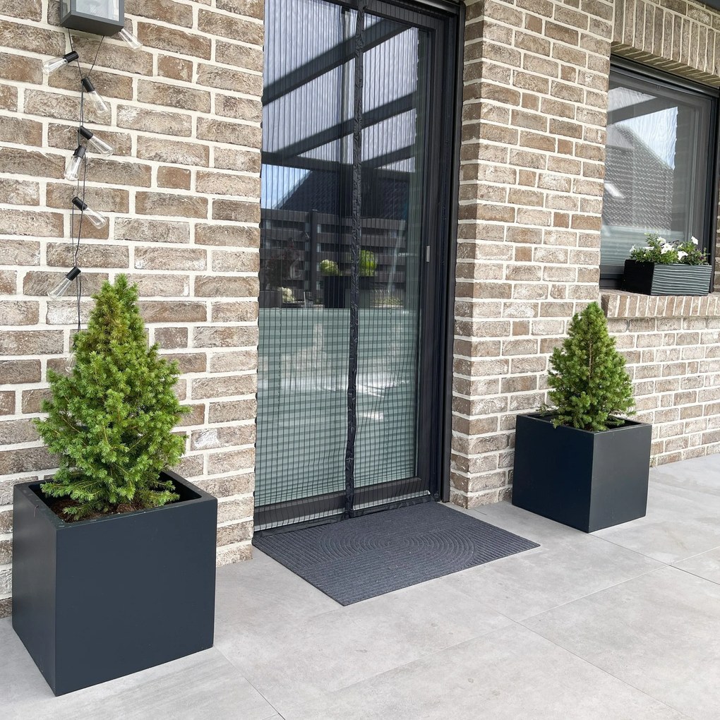 Kvetináč BLOCK, sklolaminát, 50x50x50 cm, antracit