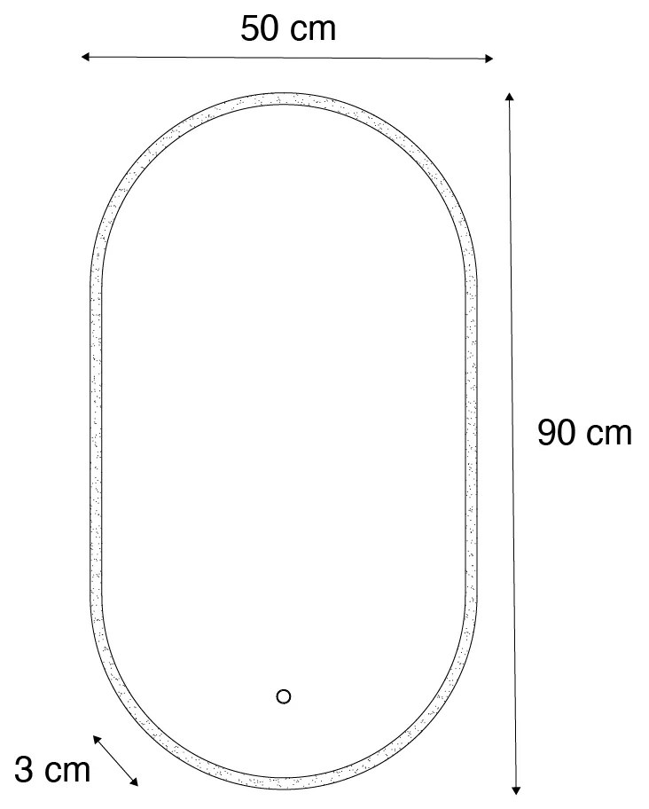 Moderné zrkadlo do kúpeľne vrátane LED a dotykového stmievača - Bouwina