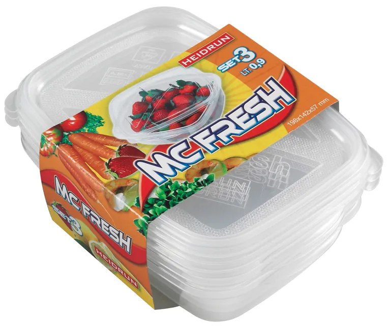 HEIDRUN - Dóza na potraviny obdĺžnik MC Fresh 3ks x 0,9L