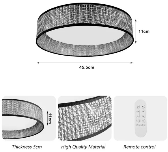 Immax NEO 07287L - LED+CCT stmievateľné stropné svietidlo LONA 36W/230V priemer 45,5 cm + diaľkový ovládač