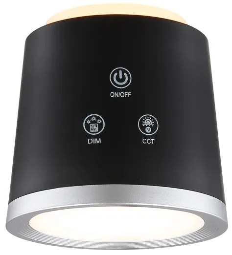 Globo 58454B - LED stmievateľná dotyková stolná lampa MEEYA LED/6W/3,7V čierna