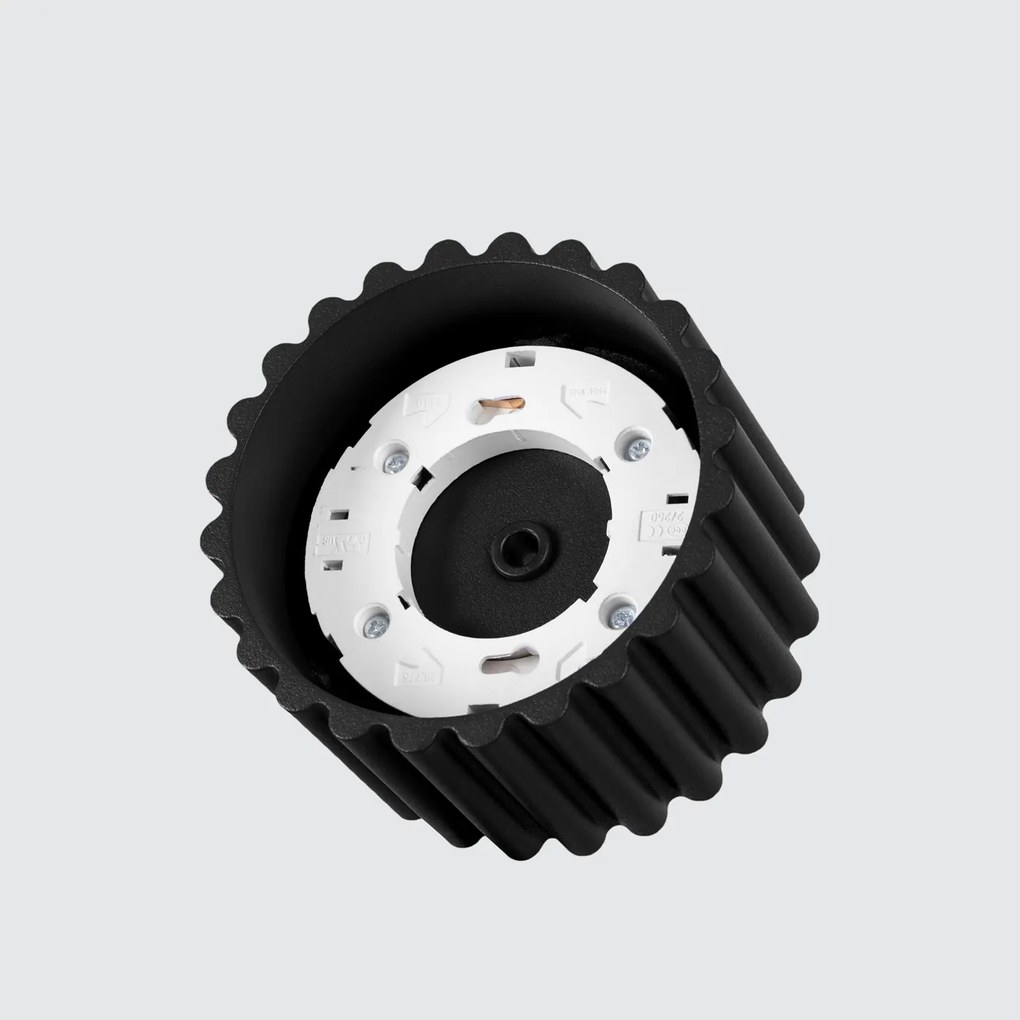 Stropné svietidlo Aura, 1x čierne hliníkové tienidlo, (6 cm)