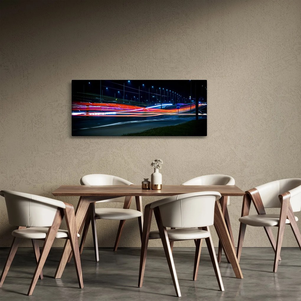 Obraz nočného mesta (120x50 cm)