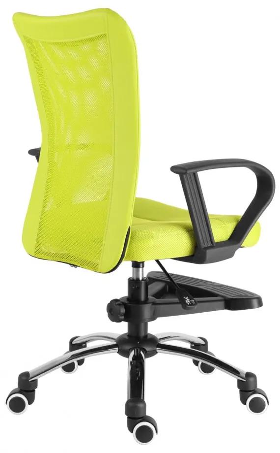 Detská stolička s podnožou BUCK –⁠ látka, viac farieb Zelená