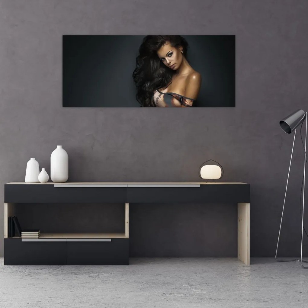 Obraz - Portrét zvodnej ženy (120x50 cm)