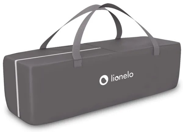 Lionelo - Cestovná postieľka SVEN PLUS šedá/tyrkysová