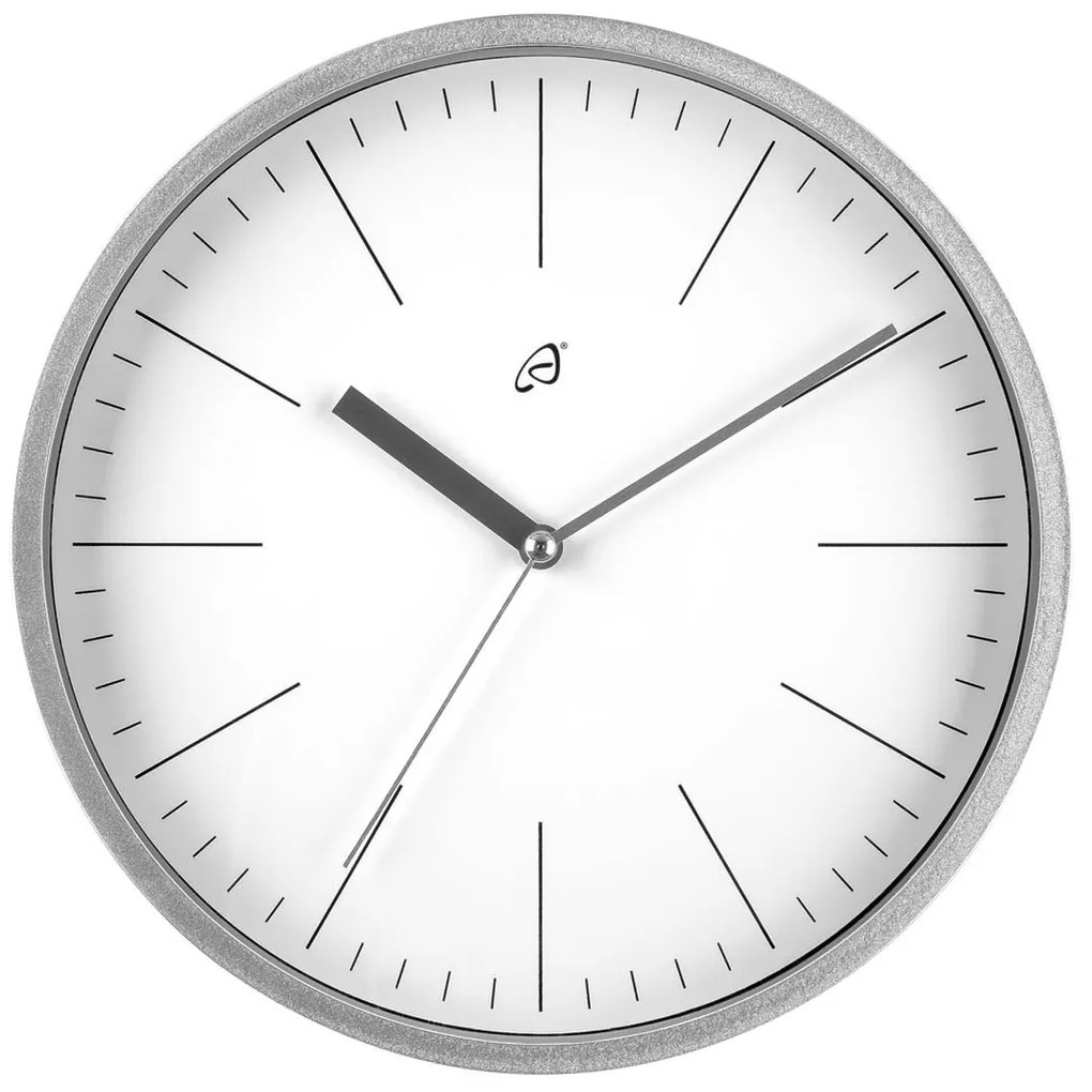 AURIOL® Nástenné hodiny so skleneným krytom (strieborná / biela), strieborná / biela (100301154)