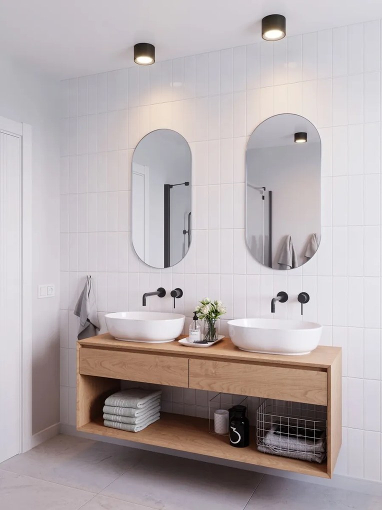 Nordlux Čierne prisadené kúpeľňové LED svietidlo Landon 8 6,5W 2110660103