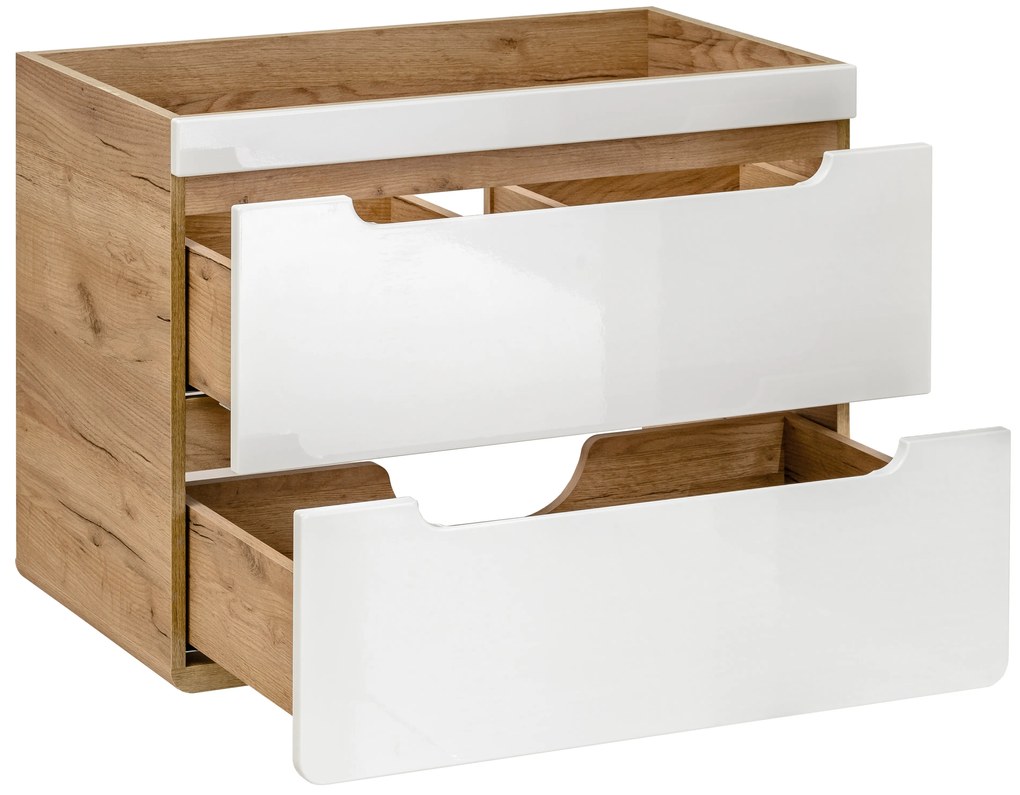 Zostava kúpeľňového nábytku BÁRA 80 cm vr. zápustného keramického umývadla