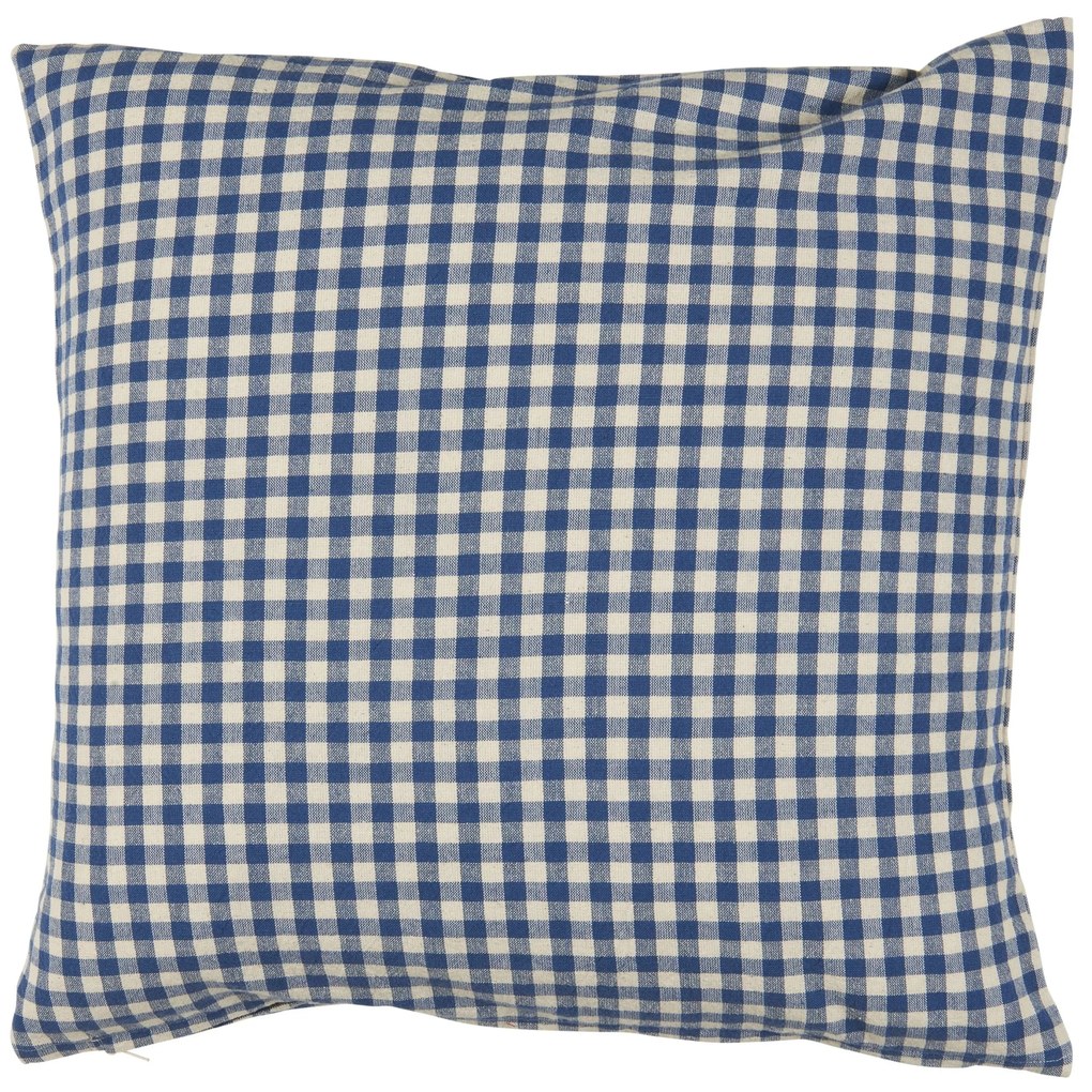 Ib Laursen Poťah na vankúš Lucas Dark Blue Small Checks 50 × 50 cm