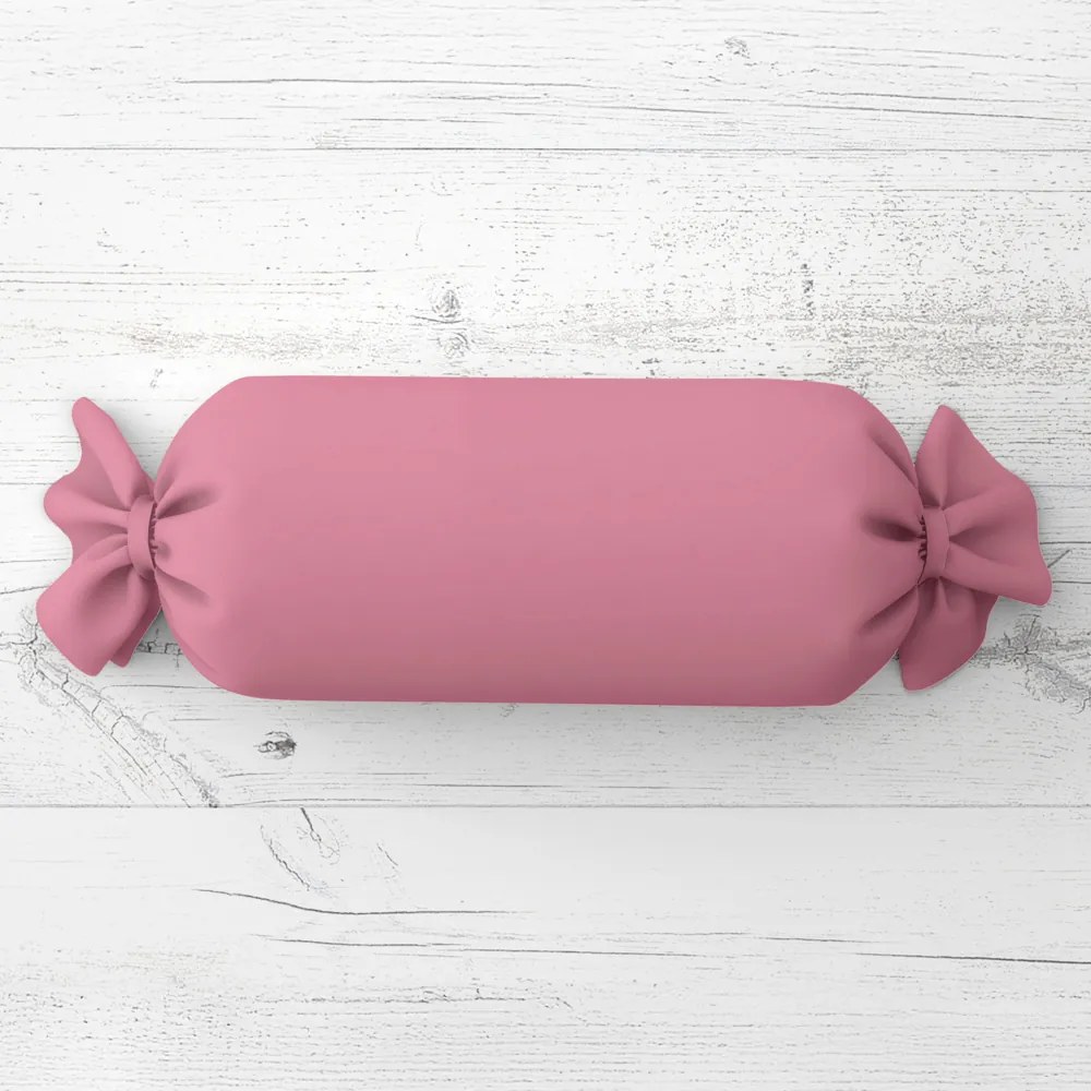 Biante Vankúš valec bonbon Rongo RG-027 Ružový 15x80 cm