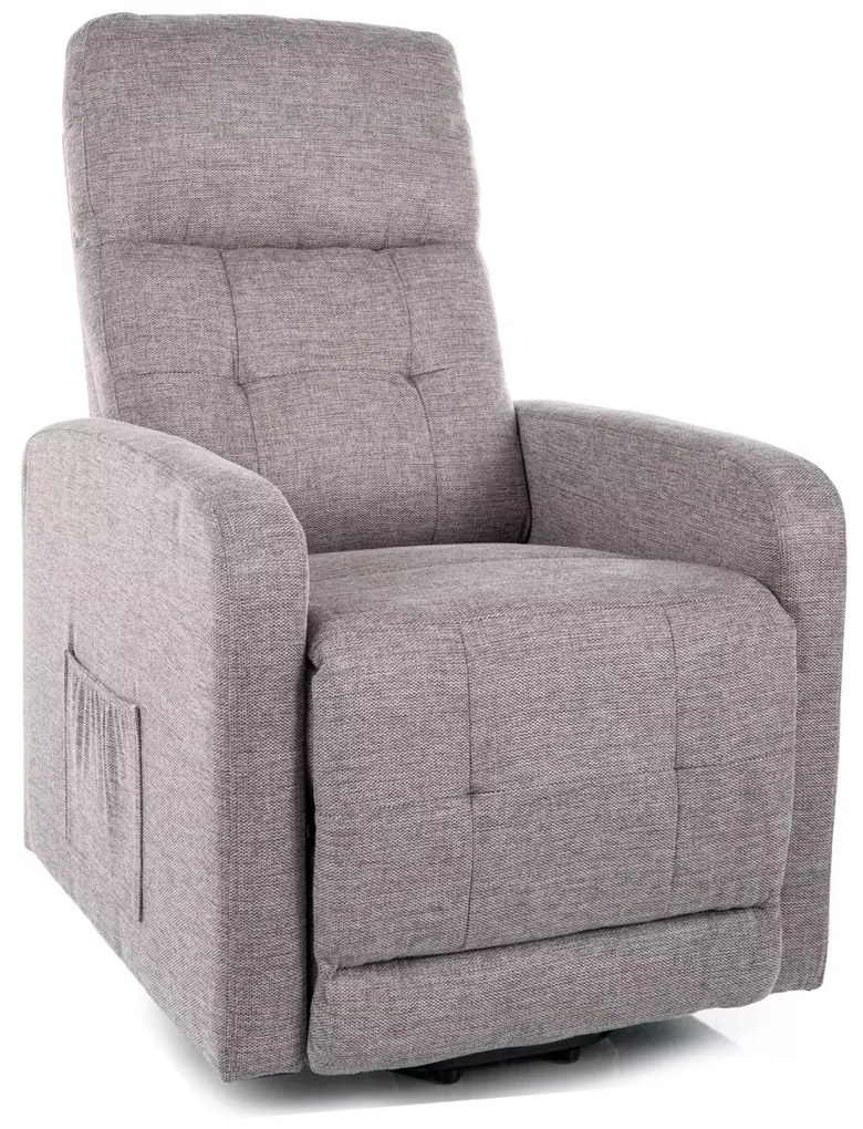 Elektrické polohovací křeslo OTUS II Brego světle šedé
