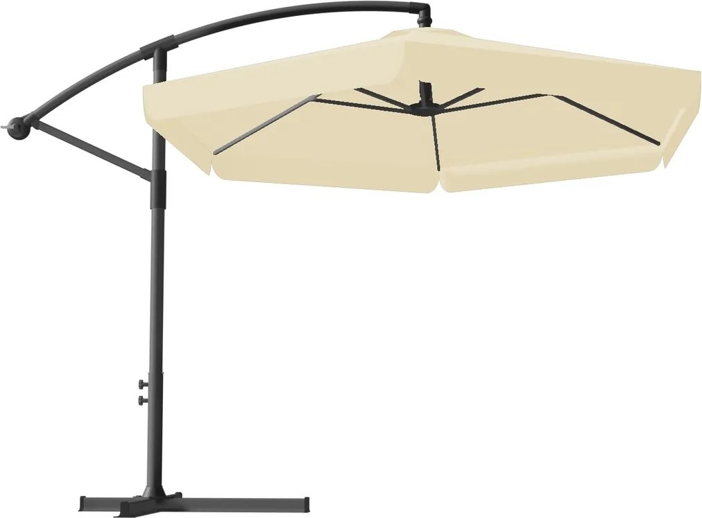 Garden Line 3 M BEŽOVÝ ZÁHRADNÝ SLNEČNÍK „BANANA“ S OBALOM