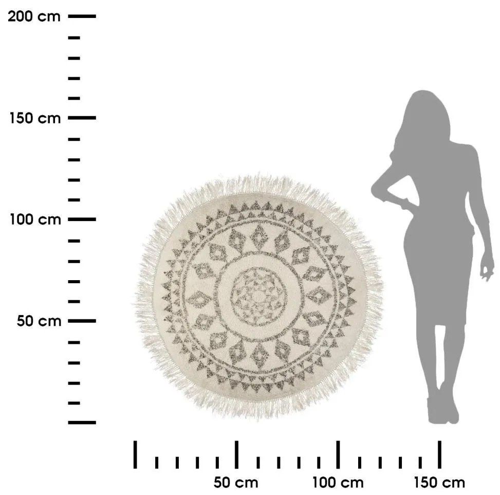 Koberec Etnik, (fi) 120 cm, béžová