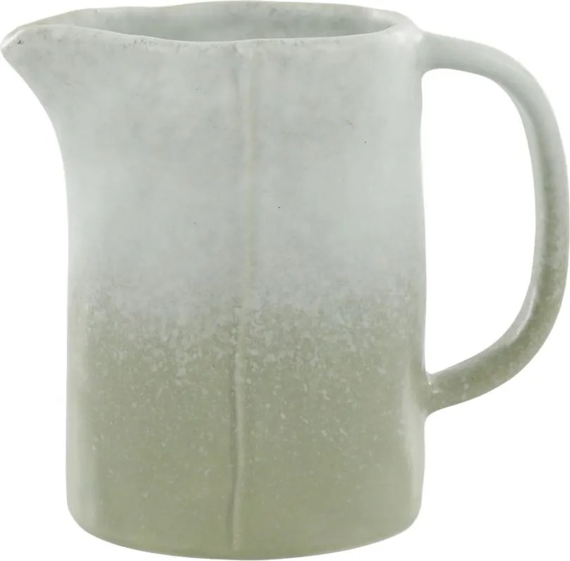 Zelený rustikálny džbán Valence Dusty Verte - 13 * 9 * 12 cm / 500 ml