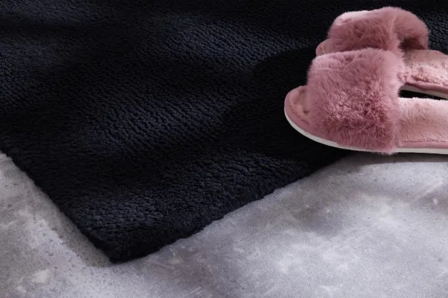 Kúpeľňový koberček Javo Cotton čierny