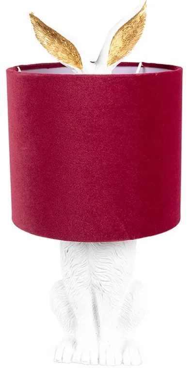 White & Red RABBIT veľkonočná lampa