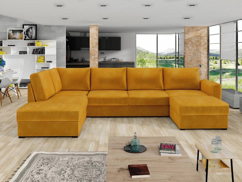 Sedacia súprava Szafran, Dostupné poťahy: ekokoža Soft 017 + Lux 06, Strana: ľavá