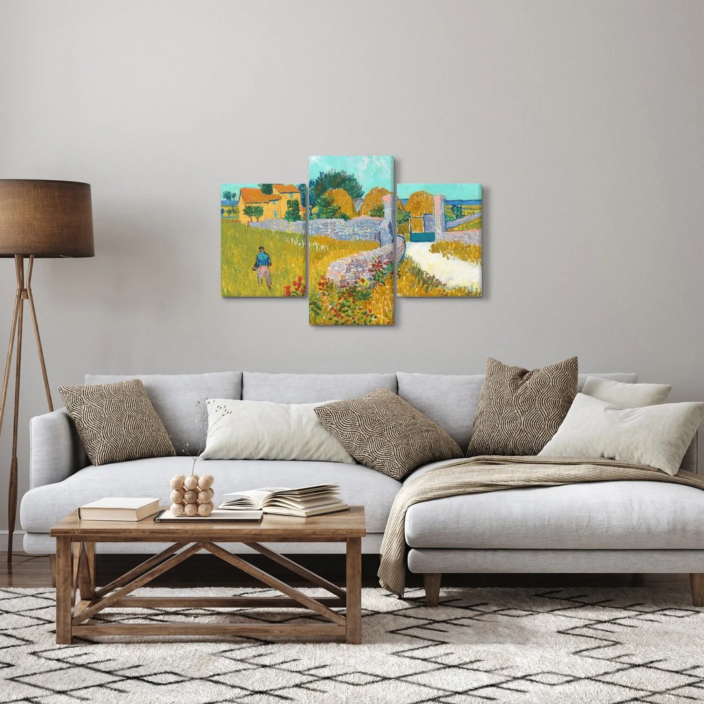 Obraz - Vincent van Gogh, Farmhouse in Provence, reprodukcia (90x60 cm)
