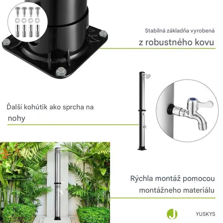 InternetovaZahrada Záhradná solárna sprcha Victoria 40 L
