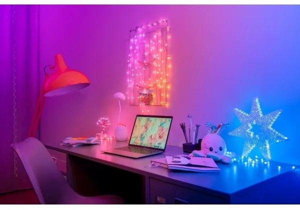 Twinkly TWKS100RGB-T - LED RGB Stmievateľná vianočná reťaz 100xLED 8 m USB Wi-Fi