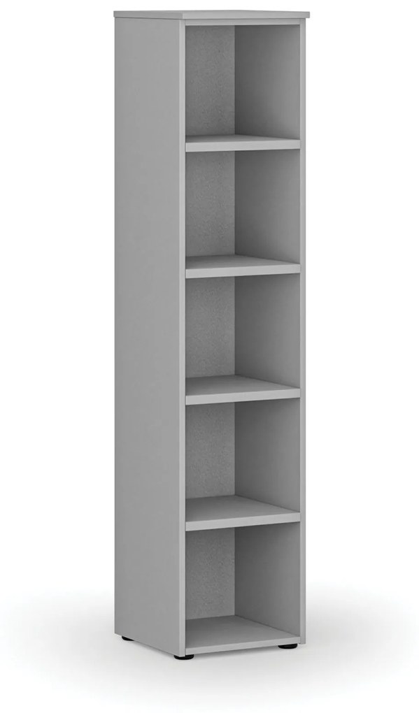 Kancelársky regál PRIMO GRAY, 1781 x 400 x 420 mm, sivá