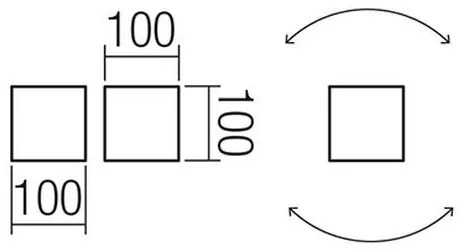Redo 90174 - LED Vonkajšie nástenné svietidlo VARY 2xLED/6W/230V 3000K IP54 hnedá