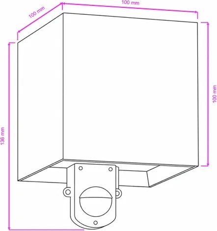 BRILAGI - LED vonkajšie nástenné svietidlo so senzorom CUBE LED/6W/230V čierne IP65