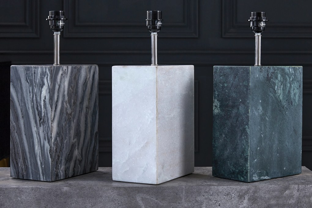 Stolná lampa mramorová 55cm čierny RÁM